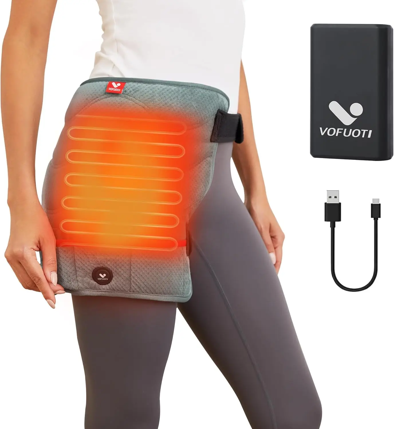 Cordless Hip Heating Pad with 10000mAh Battery, 3 Heat Settings, Portable Heated Hip Brace for Women Men
Cordless Hip Heating Pad with 10000mAh Battery, 3 Heat Settings, Portable Heated Hip Brace for Women Men