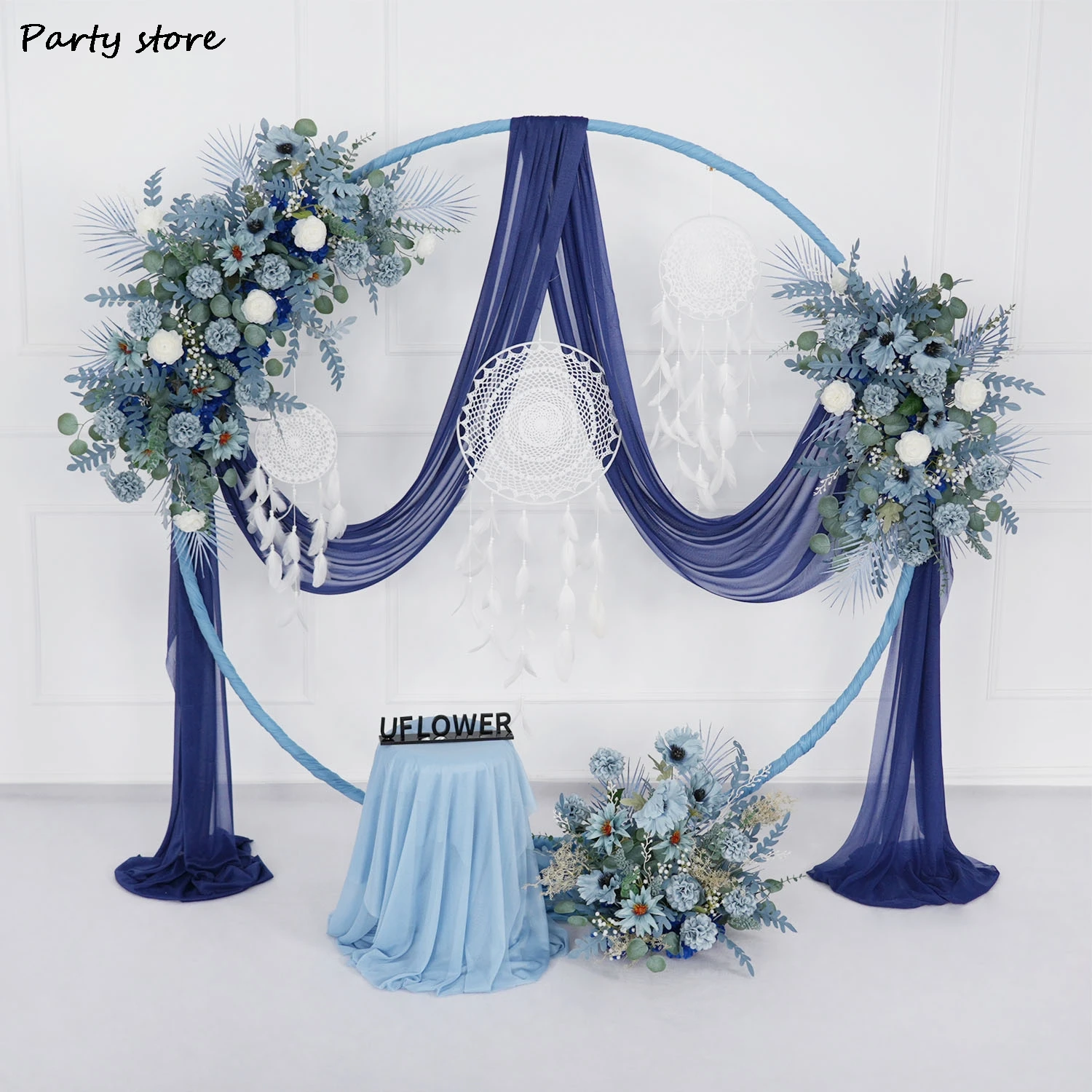 Uflower Blue Wedding Props Artificial Flower Row Arrangement Table Flower Ball T stage Road Lead Decor Floral Wedding Arch Decor
Uflower Blue Wedding Props Artificial Flower Row Arrangement Table Flower Ball T stage Road Lead Decor Floral Wedding Arch Decor