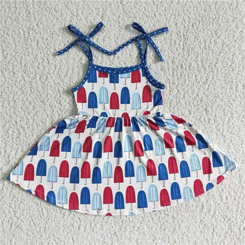 2022 New Rts New Design White Red Blue Popsicle Print Suspender Dress Girls Fashion For Western Baby Girls Daily Wearing Kids
2022 New Rts New Design White Red Blue Popsicle Print Suspender Dress Girls Fashion For Western Baby Girls Daily Wearing Kids