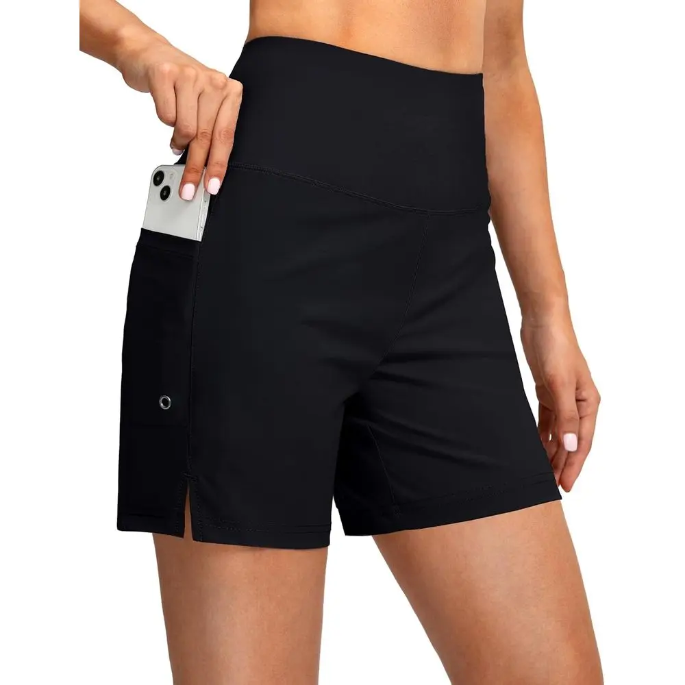 Women's 5 High-Waisted Swim Shorts with Pockets, UPF 50+, Quick-Dry Beachwear with Liner
Women's 5 High-Waisted Swim Shorts with Pockets, UPF 50+, Quick-Dry Beachwear with Liner