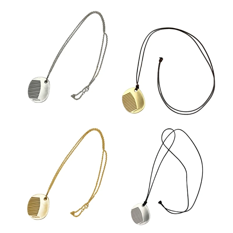 Comb Pendant Necklace Long Rope Neckchain Adjustable Length Clavicle Chain Fashion Accessories for Women Girls D5QB
Comb Pendant Necklace Long Rope Neckchain Adjustable Length Clavicle Chain Fashion Accessories for Women Girls D5QB