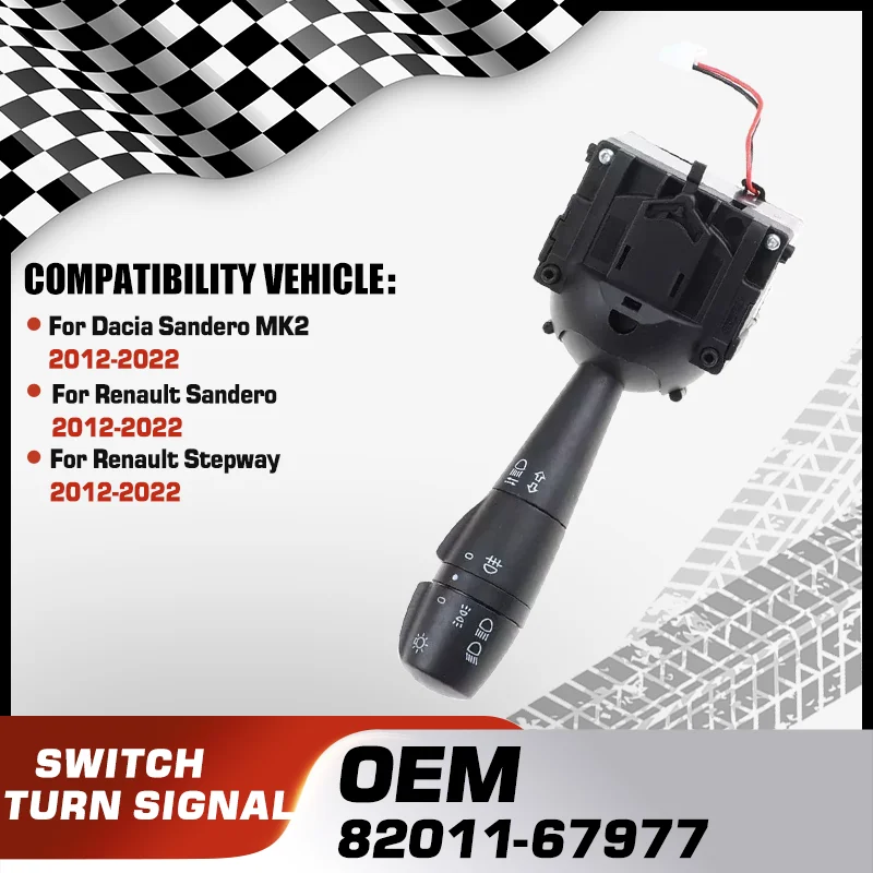 Headlight Turn Signal Switch For Dacia Sandero B52 MK2 2012-2022 Renault Sandero 2012-2022 Renault Stepway 2012-2022 82011-67977
Headlight Turn Signal Switch For Dacia Sandero B52 MK2 2012-2022 Renault Sandero 2012-2022 Renault Stepway 2012-2022 82011-67977