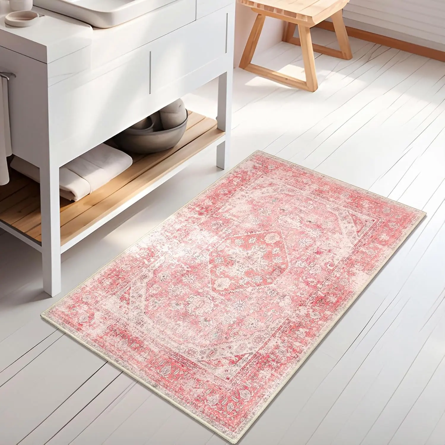 Pink Persian Texture Design Soft Carpet Bathroom Anti-silp Doormats Suitable for Living Room Entrance Decorative Accessories Pad
Pink Persian Texture Design Soft Carpet Bathroom Anti-silp Doormats Suitable for Living Room Entrance Decorative Accessories Pad