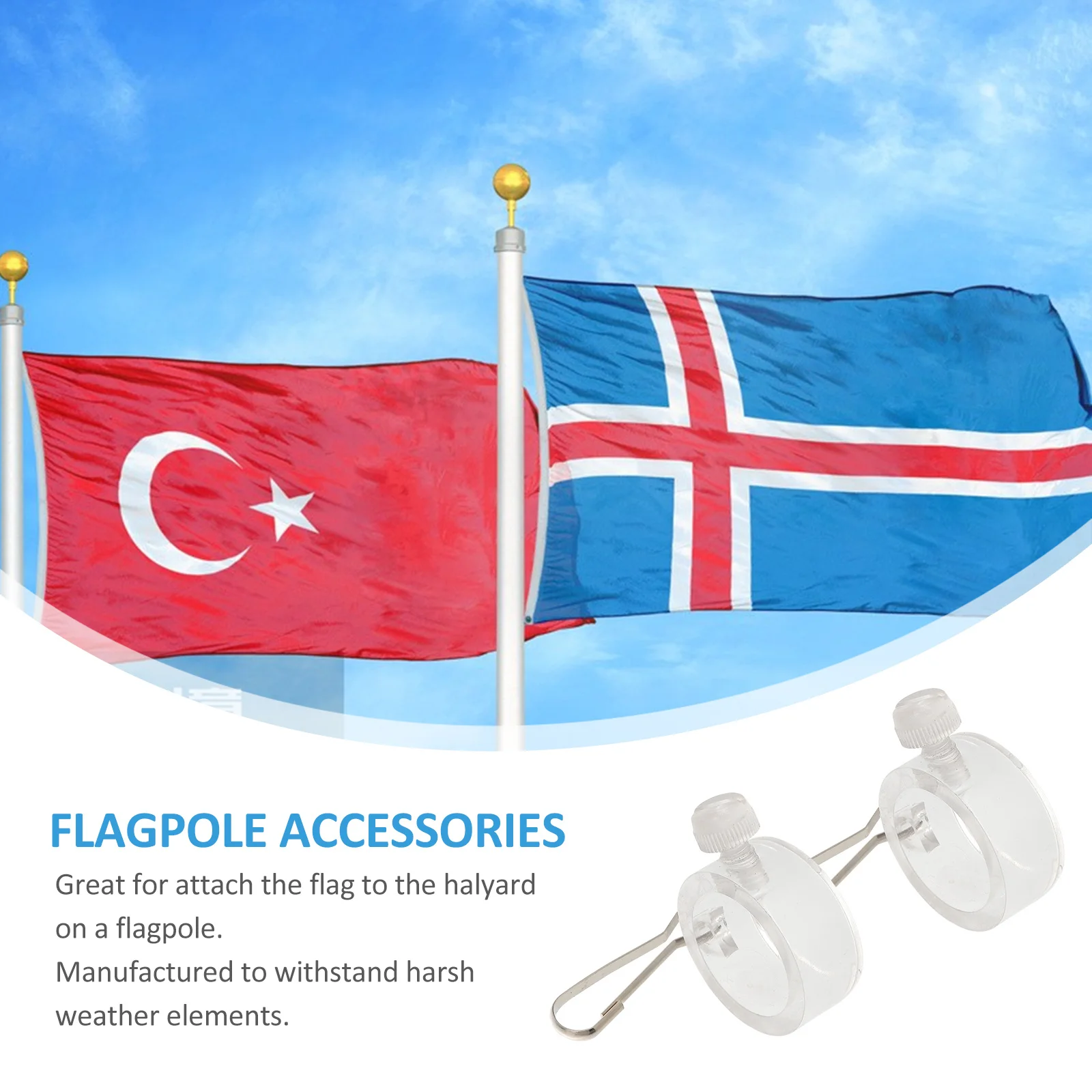 10 pcs 1 Inch Flagpole Fixed Ring Mounting Hardware Outdoor Flag Fastener For Standard Grommeted Flags Accessories
10 pcs 1 Inch Flagpole Fixed Ring Mounting Hardware Outdoor Flag Fastener For Standard Grommeted Flags Accessories
