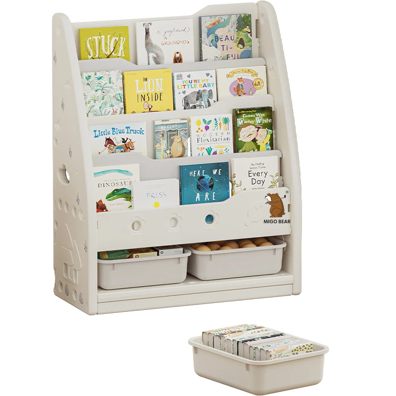 Kids Bookshelf Spacious Storage for Boys Girls Book Shelf Toy Organizer Easy Assembly 4-Shelf Bookcase 2 Storage Boxes
Kids Bookshelf Spacious Storage for Boys Girls Book Shelf Toy Organizer Easy Assembly 4-Shelf Bookcase 2 Storage Boxes