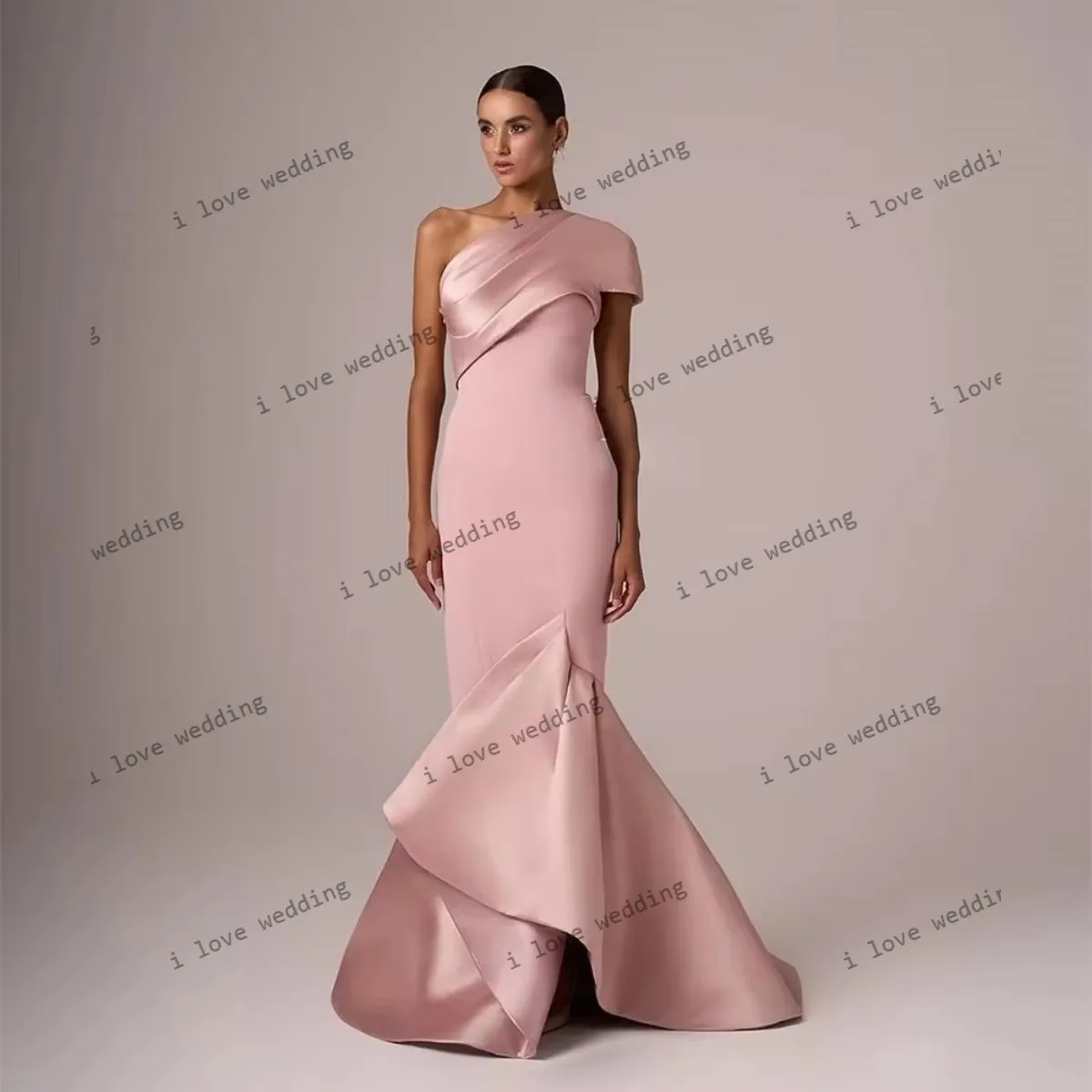 Prom Dresses Elegant 2025 Rose Pink Wedding Party Dress One Shoulder Mermaid Sain Formal Evening Dress Ruched Formal Customized
Prom Dresses Elegant 2025 Rose Pink Wedding Party Dress One Shoulder Mermaid Sain Formal Evening Dress Ruched Formal Customized