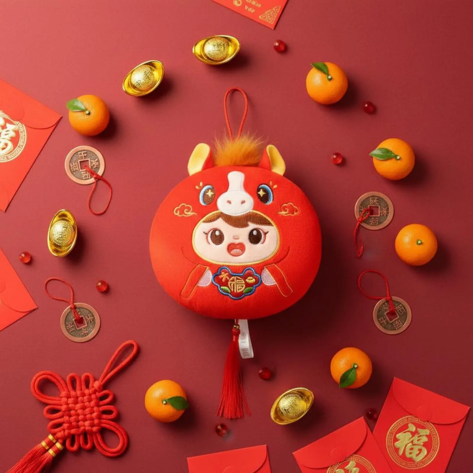 Chinese Astrological Horse Mascot Lucky Gift Chinese New Year Horse Stuffed Festive Decor Bright Colors
Chinese Astrological Horse Mascot Lucky Gift Chinese New Year Horse Stuffed Festive Decor Bright Colors