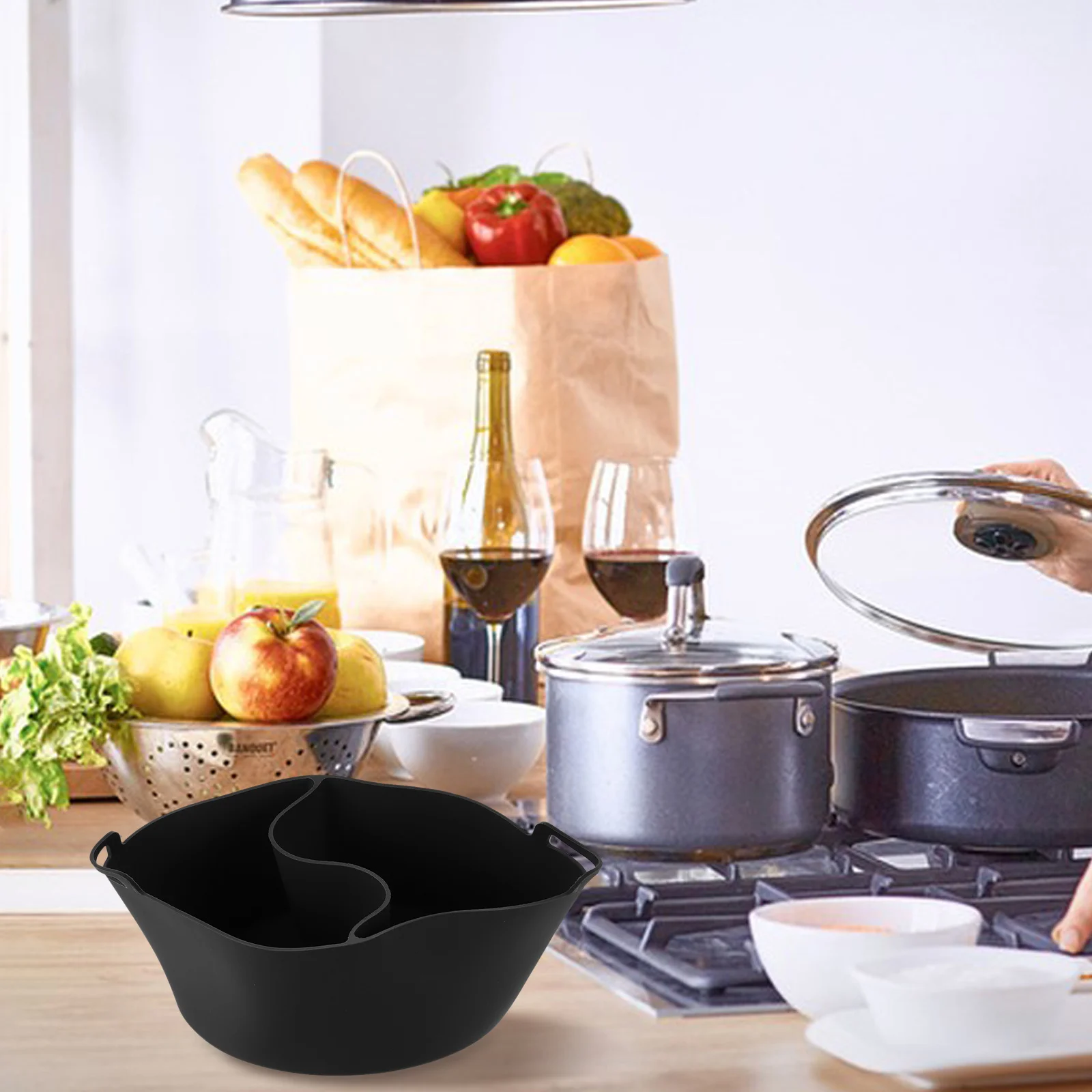 Reusable Slow Cooker Liner 6qt Silicone Pot Insert Grey Kitchen Appliances Practical Divider Multi function Cooker Insert Easy
Reusable Slow Cooker Liner 6qt Silicone Pot Insert Grey Kitchen Appliances Practical Divider Multi function Cooker Insert Easy