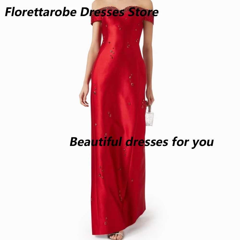 Red Satin Evening Dresss Customized Off The Shoulder Beaded Crystal Luxury Party Dresses Back Slit Floor Length Prom Gown
Red Satin Evening Dresss Customized Off The Shoulder Beaded Crystal Luxury Party Dresses Back Slit Floor Length Prom Gown