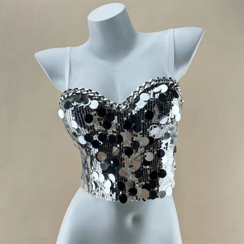 Fish Scale Flake Chain Fishbone Corset Women Nightclub Spice Girl Bustier Tops Hand Sewn Fixed Cups Beauty Back Bra
Fish Scale Flake Chain Fishbone Corset Women Nightclub Spice Girl Bustier Tops Hand Sewn Fixed Cups Beauty Back Bra