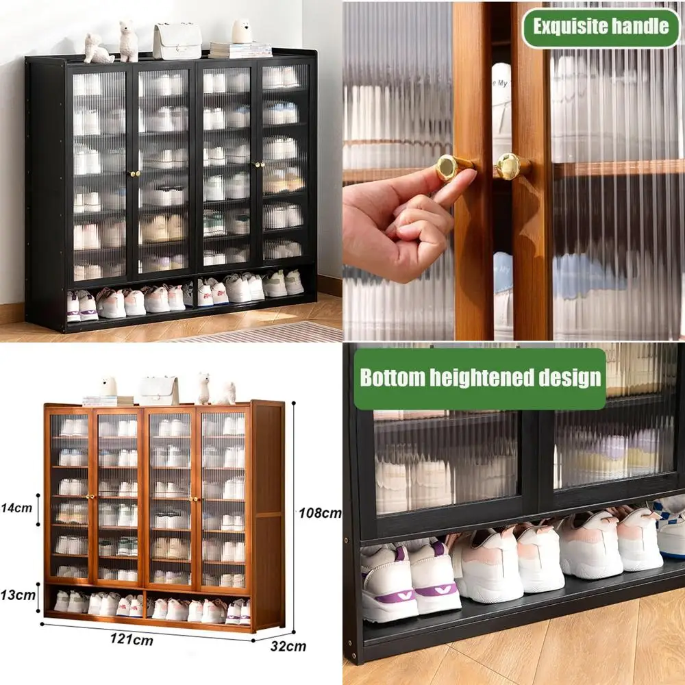 "8-ярусная бамбуковая полка для обуви с дверцами, вмещает 36-40 пар, отдельно стоящий шкаф-органайзер"
"8-ярусная бамбуковая полка для обуви с дверцами, вмещает 36-40 пар, отдельно стоящий шкаф-органайзер"