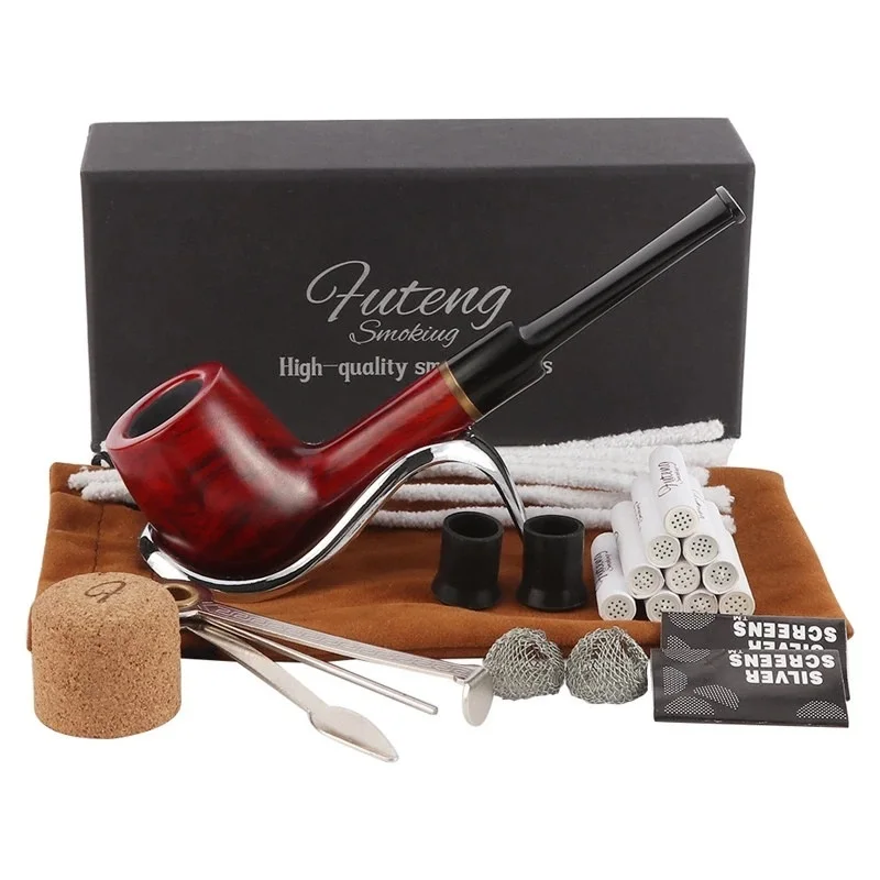 New Cigarette Supply Red Sandalwood Pipe Set Accessories Set Cigarette Mouth and Blade Filter Smoking Craft Combination Set
New Cigarette Supply Red Sandalwood Pipe Set Accessories Set Cigarette Mouth and Blade Filter Smoking Craft Combination Set