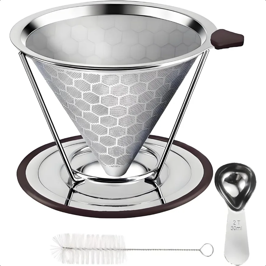 Pour Over Coffee Dripper 14 Cup 800 Mesh Inner Mesh Reusable Pour Over Filter Stainl Steel Coffee Strainer for Travel Coffee Dr
Pour Over Coffee Dripper 14 Cup 800 Mesh Inner Mesh Reusable Pour Over Filter Stainl Steel Coffee Strainer for Travel Coffee Dr
