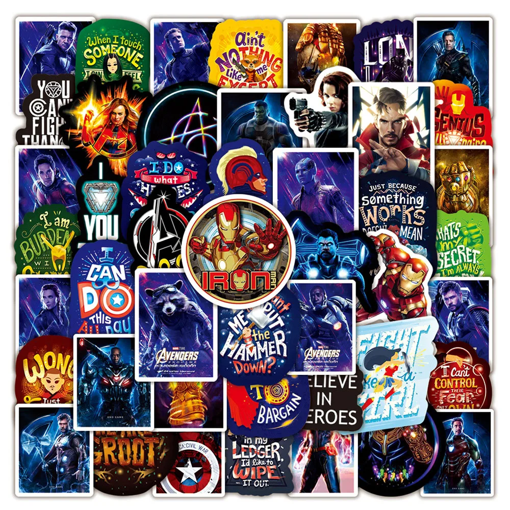 10/30/50pcs Disney The Avengers Superhero tickers Anime Decals Graffiti Laptop Motorcycle Phone Car Waterproof Cool Sticker Toys
10/30/50pcs Disney The Avengers Superhero tickers Anime Decals Graffiti Laptop Motorcycle Phone Car Waterproof Cool Sticker Toys