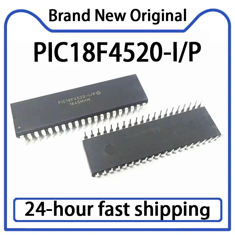 2PCS 18F4520 PIC18F4520-I/P Direct Insertion DIP-40 Microcontroller Chip in Stock
2PCS 18F4520 PIC18F4520-I/P Direct Insertion DIP-40 Microcontroller Chip in Stock