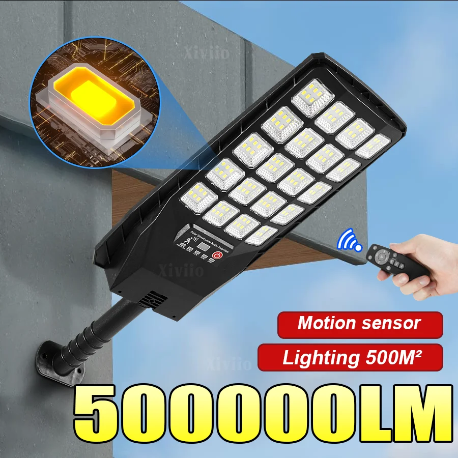 Upgrade Ultra Bright Solar Led Light 500000LM Most Powerful Solar Street Light Waterproof Outdoor Solar Lamp Motion Sensors Lamp
Upgrade Ultra Bright Solar Led Light 500000LM Most Powerful Solar Street Light Waterproof Outdoor Solar Lamp Motion Sensors Lamp