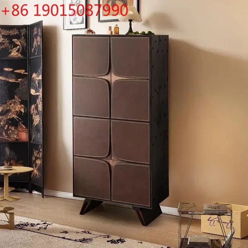 Italian simple solid wood bedroom leather chest of drawers storage large capacity 4 bucket cabinet
Italian simple solid wood bedroom leather chest of drawers storage large capacity 4 bucket cabinet