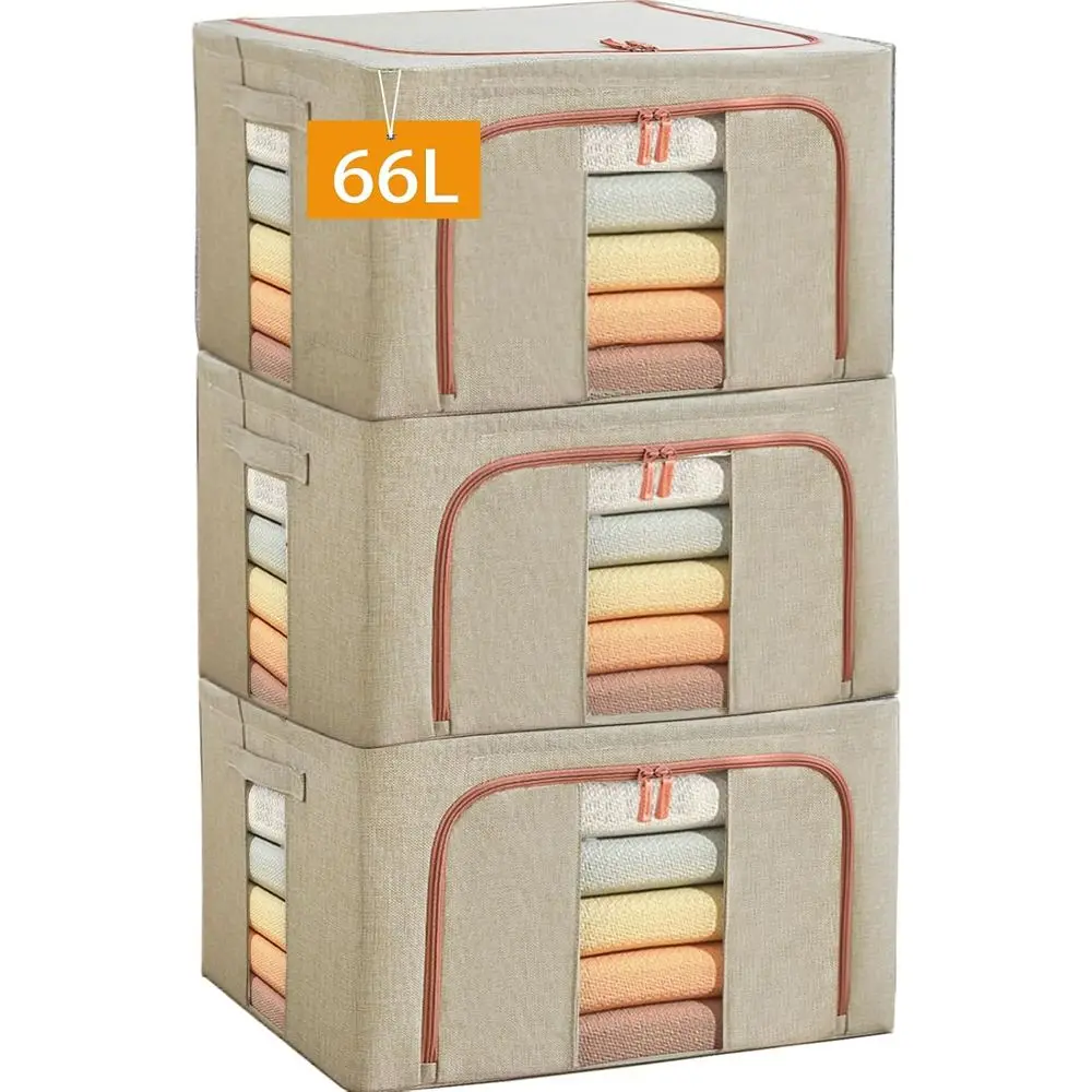 Large Storage Bags,Stackable Clothes Storage Bins with Hold Shape Metal Frame,Foldable Closet Organizer Containers with Zipper,C
Large Storage Bags,Stackable Clothes Storage Bins with Hold Shape Metal Frame,Foldable Closet Organizer Containers with Zipper,C