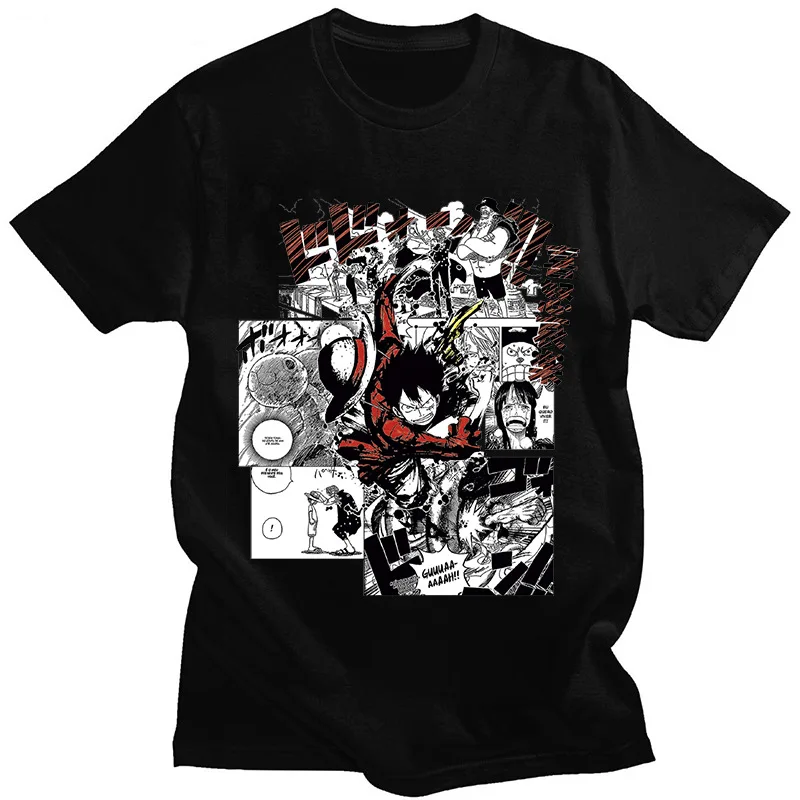 Japanese Cartoon ONE PIECE ONE PIECE Printed Summer Cotton Handsome Large Size Men's Short-sleeved Personalized T-shirt
Japanese Cartoon ONE PIECE ONE PIECE Printed Summer Cotton Handsome Large Size Men's Short-sleeved Personalized T-shirt