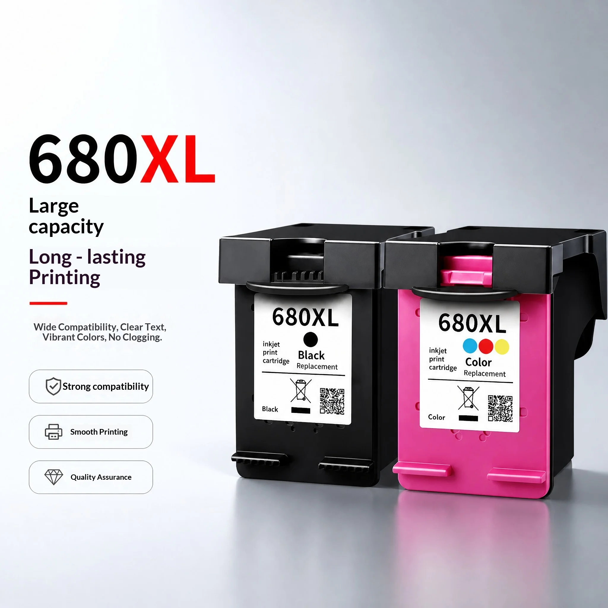 Compatible with Hp 680 Ink Cartridges: 3636, 3638, 3776, 3777, 3778, 3838, 2676, 3677, And 680xl Ink Cartridges
Compatible with Hp 680 Ink Cartridges: 3636, 3638, 3776, 3777, 3778, 3838, 2676, 3677, And 680xl Ink Cartridges