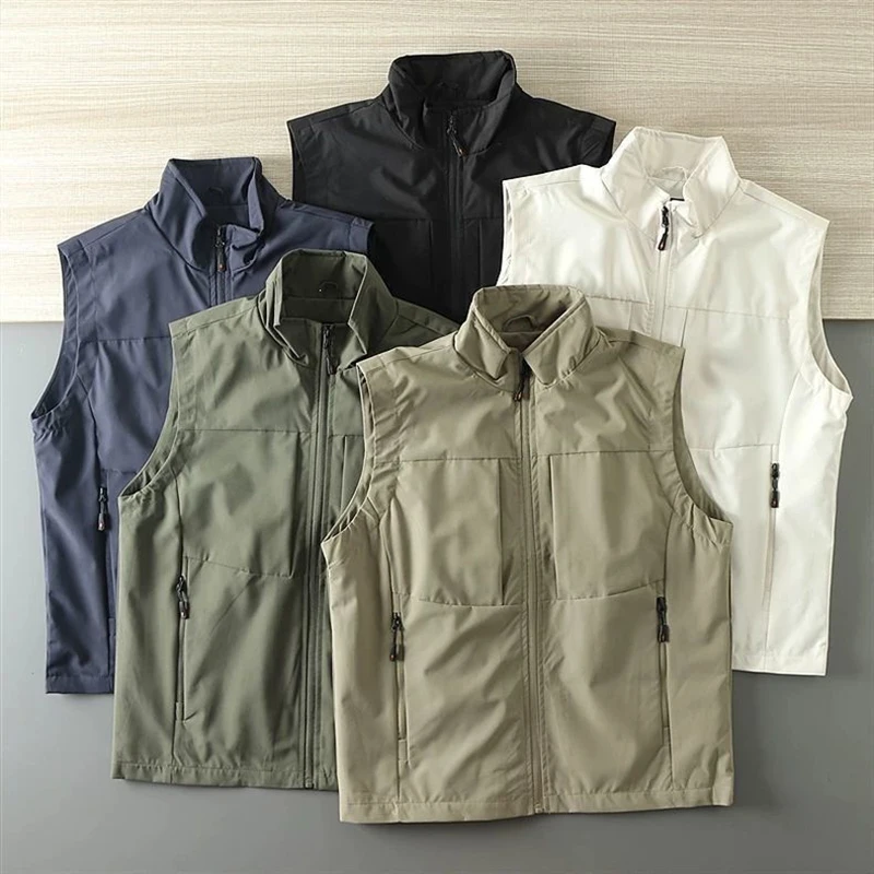 Outdoor Vest Men's Quick Drying Men's Standing Collar Casual Vest Loose Vest Fishing Photography Camisole Multi Pocket Vest
Outdoor Vest Men's Quick Drying Men's Standing Collar Casual Vest Loose Vest Fishing Photography Camisole Multi Pocket Vest