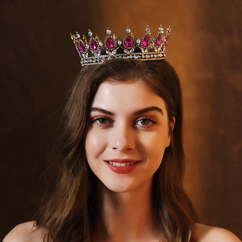 Antique Gold Rose Heavy Metal Bridal Crown Exquisite Crystal Rhinestone Tiara For Women Important Occasion Jewelry Accessories
Antique Gold Rose Heavy Metal Bridal Crown Exquisite Crystal Rhinestone Tiara For Women Important Occasion Jewelry Accessories