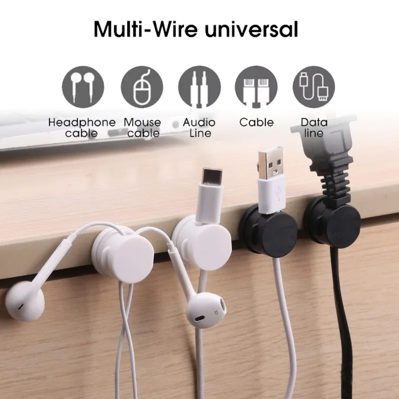 12/3PCS Magnetic Cable Clips Cable Smooth 360° Rotatable Cord Holder Under Desk Cable Management Wire Keeper Household Gadgets
12/3PCS Magnetic Cable Clips Cable Smooth 360° Rotatable Cord Holder Under Desk Cable Management Wire Keeper Household Gadgets