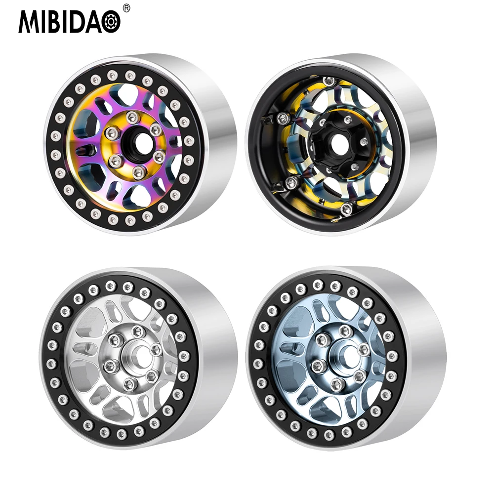 MIBIDAO 4 шт. алюминиевый 1,9-дюймовый обод колеса с бусинами для 1/10 RC гусеничного автомобиля, осевой SCX10 TRX4, обновленные детали
MIBIDAO 4 шт. алюминиевый 1,9-дюймовый обод колеса с бусинами для 1/10 RC гусеничного автомобиля, осевой SCX10 TRX4, обновленные детали