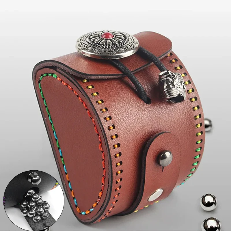 Intangible Cultural Heritage Slingshot Accessory Belt Pouch Magnet Belt Clip Portable Leather Bag Steel Ball Storage Bag
Intangible Cultural Heritage Slingshot Accessory Belt Pouch Magnet Belt Clip Portable Leather Bag Steel Ball Storage Bag