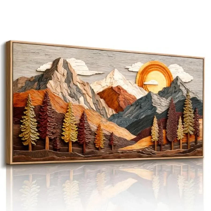 Mountain Wall Art for living room bedroom kitchen office, wood-framed modern abstract landscape print in neutral tones, 20x40 r
Mountain Wall Art for living room bedroom kitchen office, wood-framed modern abstract landscape print in neutral tones, 20x40 r