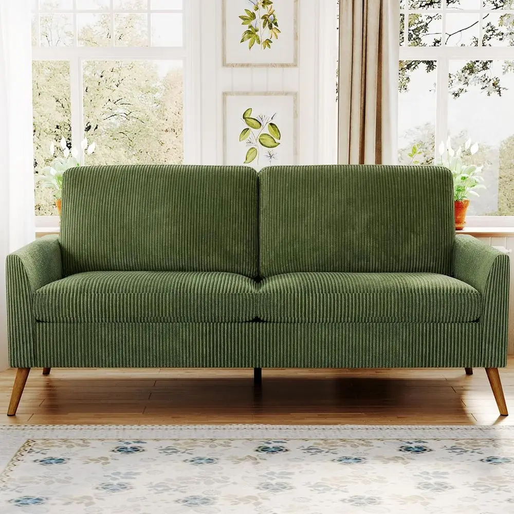 68 Loveseat Sofa, Cozy Green Corduroy Couch, Modern Living Room Seating, Easy Setup for Small Spaces
68 Loveseat Sofa, Cozy Green Corduroy Couch, Modern Living Room Seating, Easy Setup for Small Spaces
