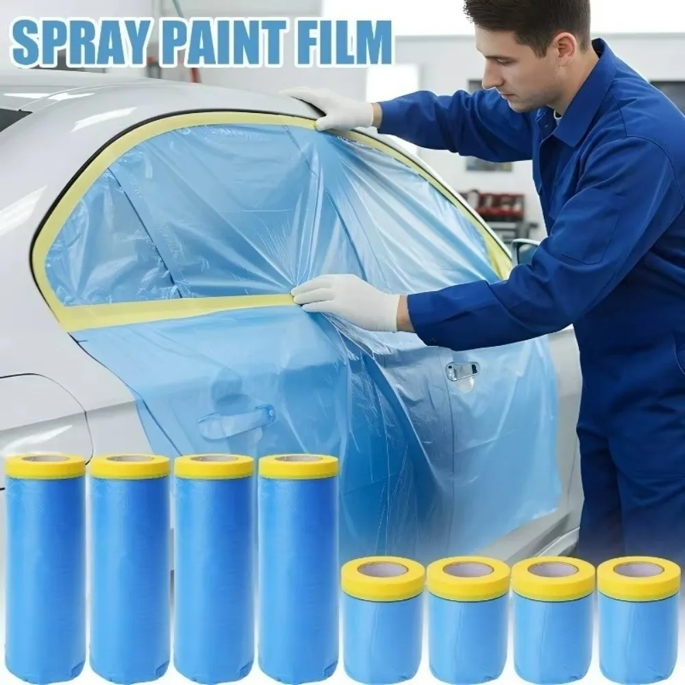 Multifunctional Pre-Taped Masking Film Strong Adsorption Thickened Car Spray Painting Film Washi Tape 25M Dustproof PE Films
Multifunctional Pre-Taped Masking Film Strong Adsorption Thickened Car Spray Painting Film Washi Tape 25M Dustproof PE Films