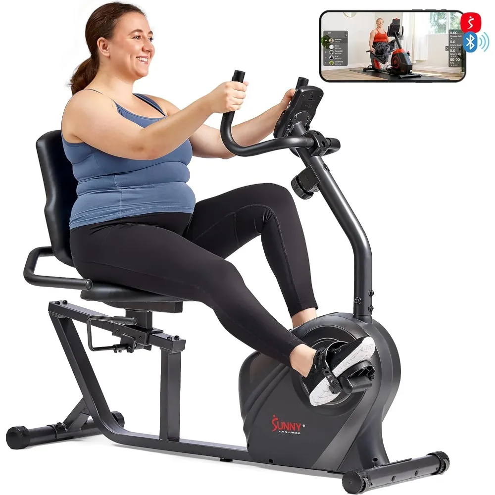 Sunny Health & Fitness Smart Heavy-Duty Recumbent Bike w/Wide Cushioned Seat & Back, Indoor Cycling Machine for Adult/Seniors Ho
Sunny Health & Fitness Smart Heavy-Duty Recumbent Bike w/Wide Cushioned Seat & Back, Indoor Cycling Machine for Adult/Seniors Ho