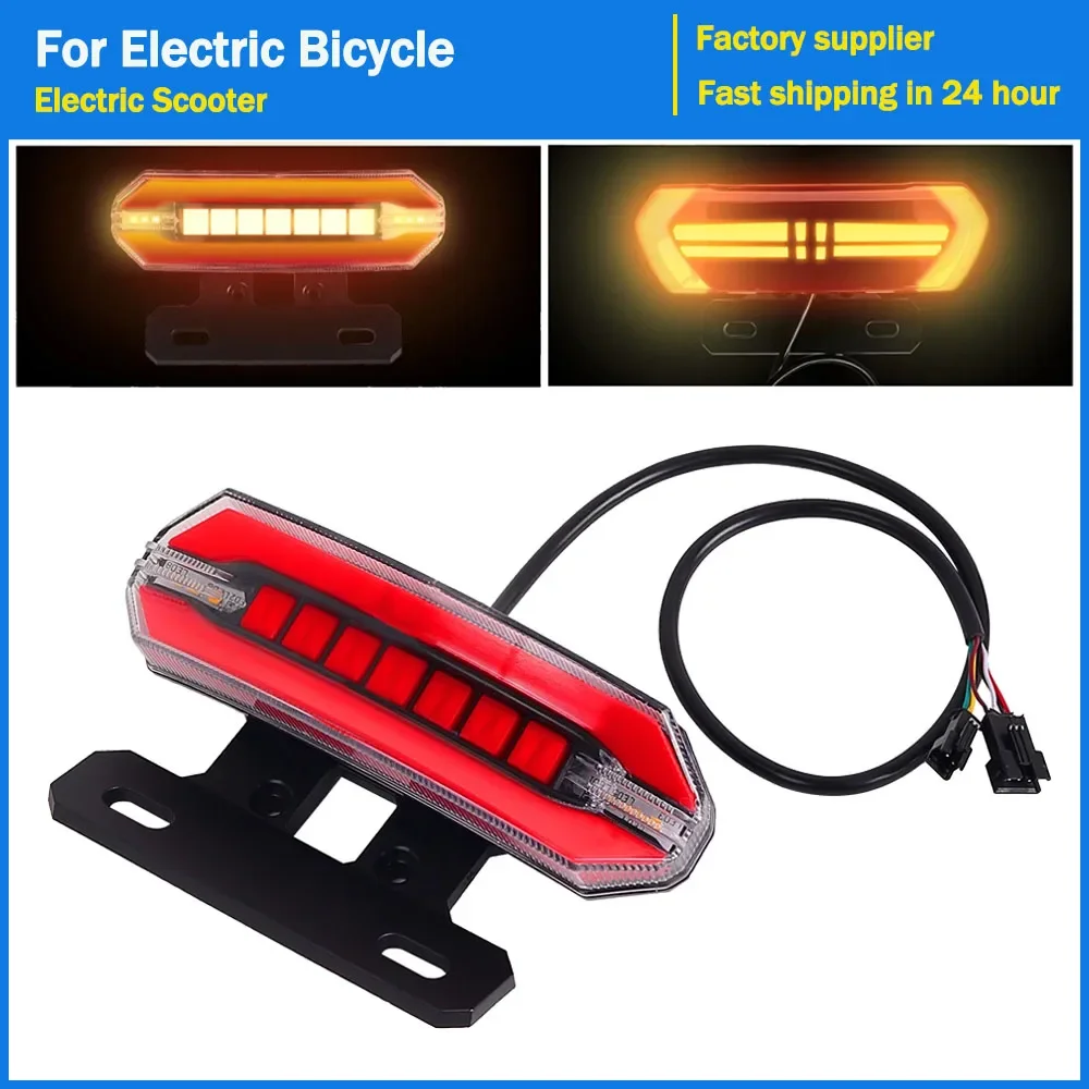 Modifited LED High Brightness for Electric Scooter Brake Rear Light Brake Warning Light Safety Night Riding Accessories Parts