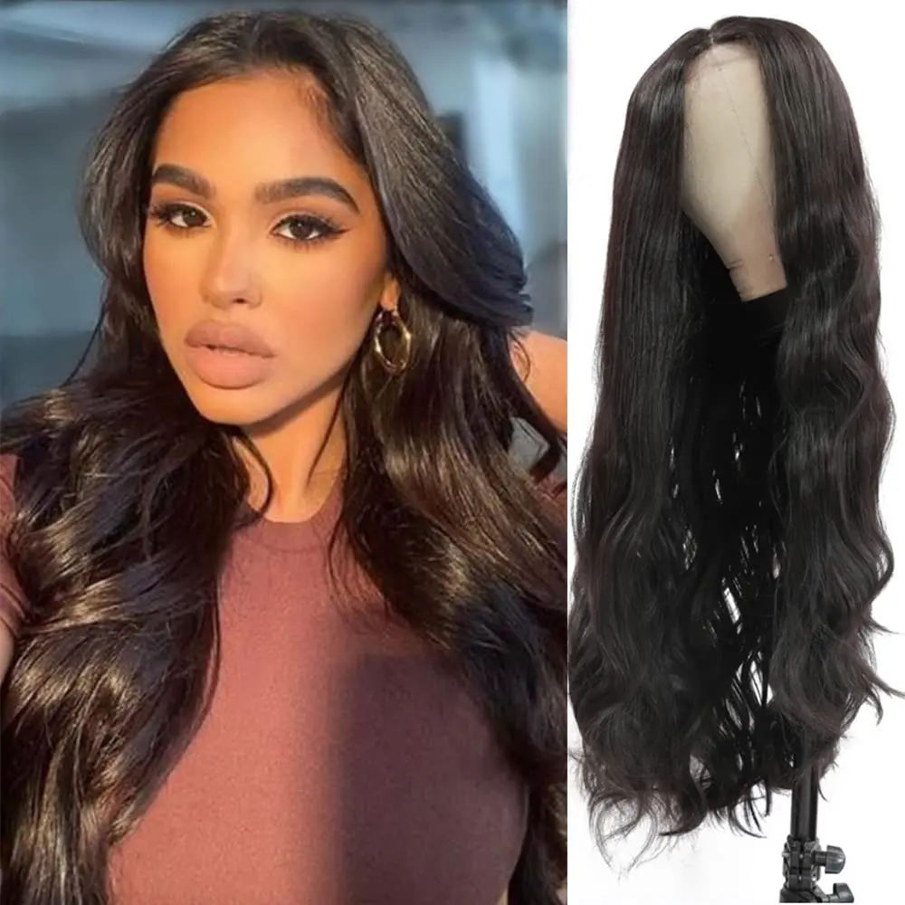 Body Wave Synthetic Lace Wigs 22-30 Inch Middle Part Wavy Wig With Baby Hair Natural Color Glueless Wigs For Black Women
Body Wave Synthetic Lace Wigs 22-30 Inch Middle Part Wavy Wig With Baby Hair Natural Color Glueless Wigs For Black Women