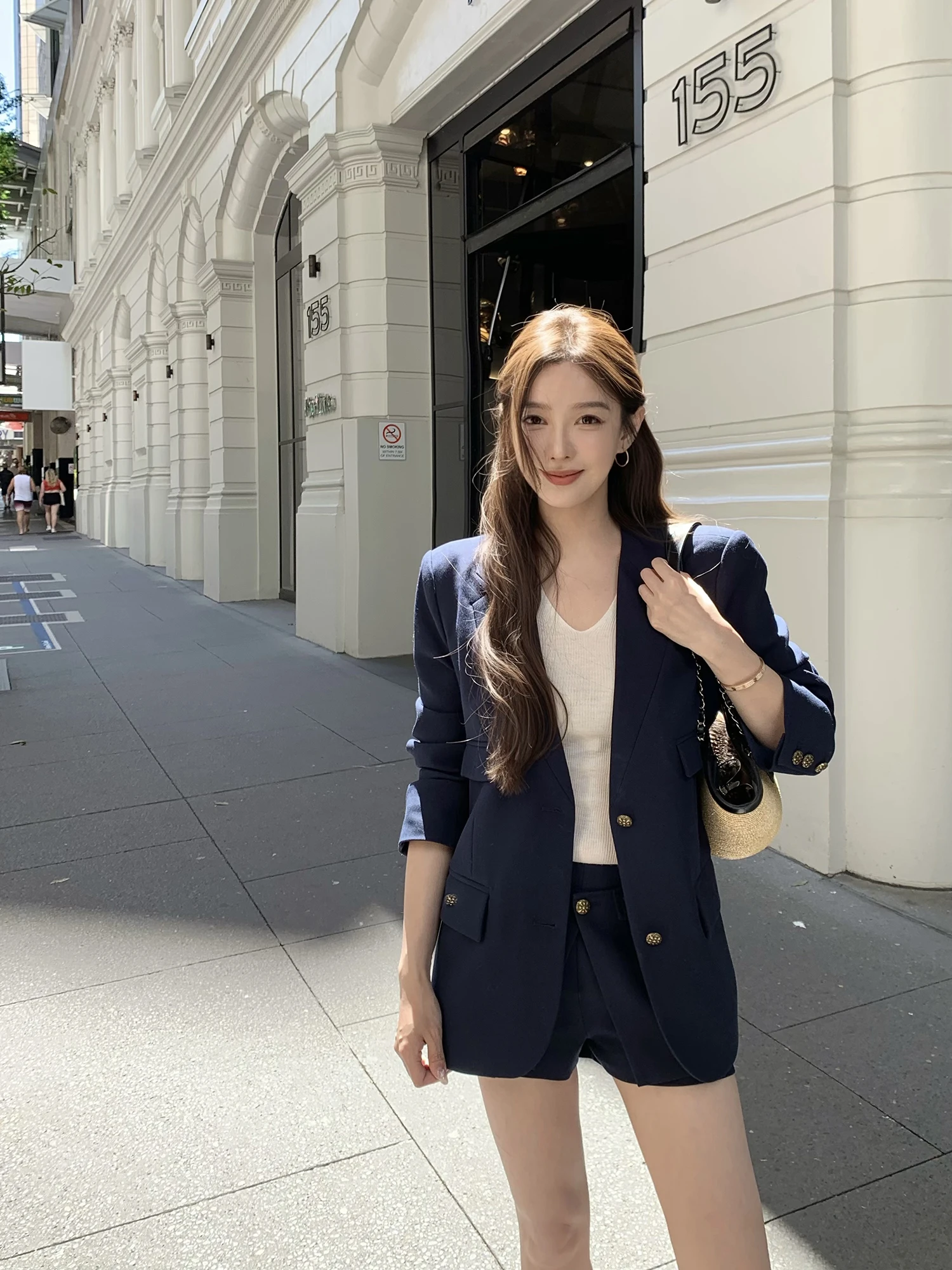 Shiwei Qiaoxiu Women's Suit Two-Piece Set High-End Neckless Design Tailored And Skirt Pants Ensemble Long Sleeve
Shiwei Qiaoxiu Women's Suit Two-Piece Set High-End Neckless Design Tailored And Skirt Pants Ensemble Long Sleeve