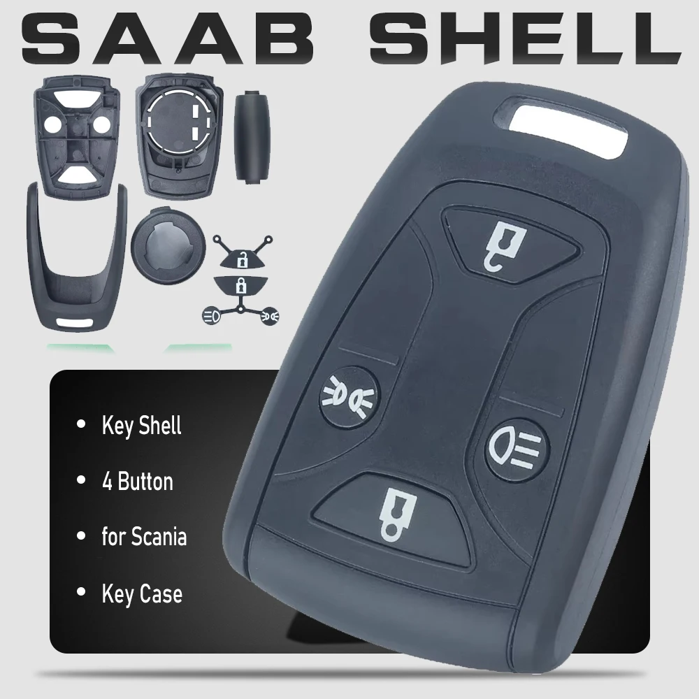 KEYECU 4-кнопочный чехол с дистанционным управлением для SAAB Scania Truck DC13 143 148 141 4X2 6X2R GRS905 R-series S-series G-series P
KEYECU 4-кнопочный чехол с дистанционным управлением для SAAB Scania Truck DC13 143 148 141 4X2 6X2R GRS905 R-series S-series G-series P