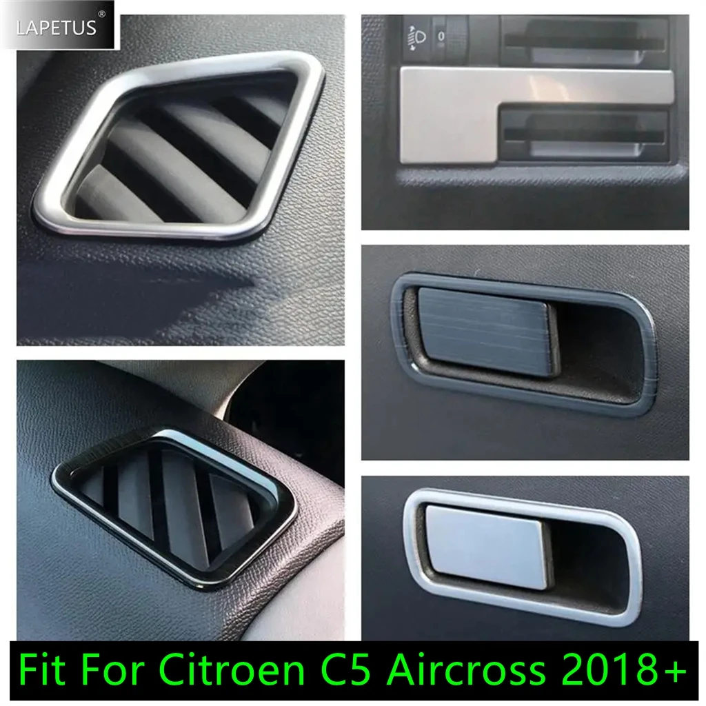 Dashboard Air AC Vent / Head Light Lamp / Glove Box Cover Trim For Citroen C5 Aircross 2018 - 2024 Stainless Steel Accessories
Dashboard Air AC Vent / Head Light Lamp / Glove Box Cover Trim For Citroen C5 Aircross 2018 - 2024 Stainless Steel Accessories