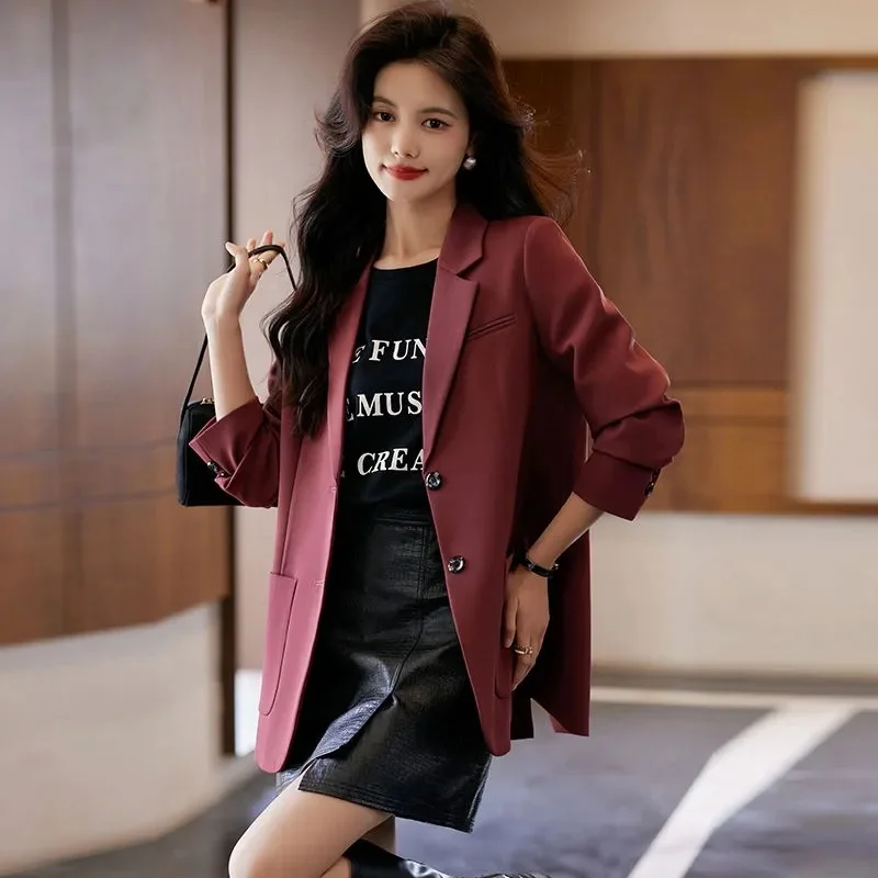 High-Quality Suit Jacket Women Spring Autumn2025New Split Blazer Coat Korean Temperament Outwear Single-Breasted Overwear Female
High-Quality Suit Jacket Women Spring Autumn2025New Split Blazer Coat Korean Temperament Outwear Single-Breasted Overwear Female