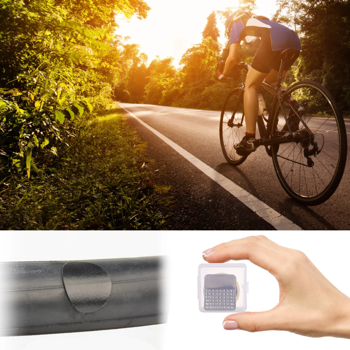1 Set Mountain Bike Tyre Patches Kit Practical Bike Tire Repair Tools Bike Tire Repair Supplies Storage Box for Home (Black)
1 Set Mountain Bike Tyre Patches Kit Practical Bike Tire Repair Tools Bike Tire Repair Supplies Storage Box for Home (Black)