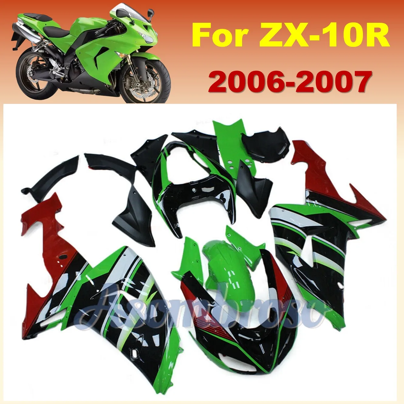 Комплект пластиковых обтекателей в классическом стиле, подходит для Kawasaki ZX10R 2006 2007 ZX 10R 6R 06 07, запчасти для Спортивного Велосипеда
Комплект пластиковых обтекателей в классическом стиле, подходит для Kawasaki ZX10R 2006 2007 ZX 10R 6R 06 07, запчасти для Спортивного Велосипеда