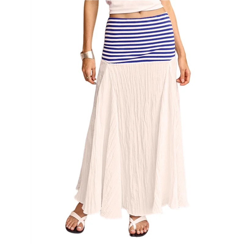 CYL-Women's Contrasting Striped Pleated Flowing Maxi Skirt High Waist Maxi Skirt
CYL-Women's Contrasting Striped Pleated Flowing Maxi Skirt High Waist Maxi Skirt