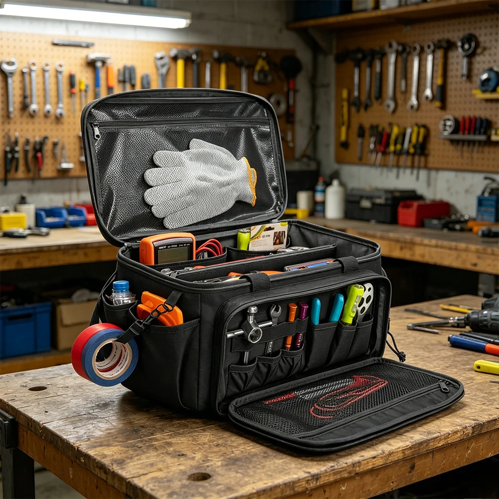 Wear Resistant and Waterproof Handheld Tool Bag with Large Capacity Multiple Compartments Electrician Maintenance Storage Bag
Wear Resistant and Waterproof Handheld Tool Bag with Large Capacity Multiple Compartments Electrician Maintenance Storage Bag