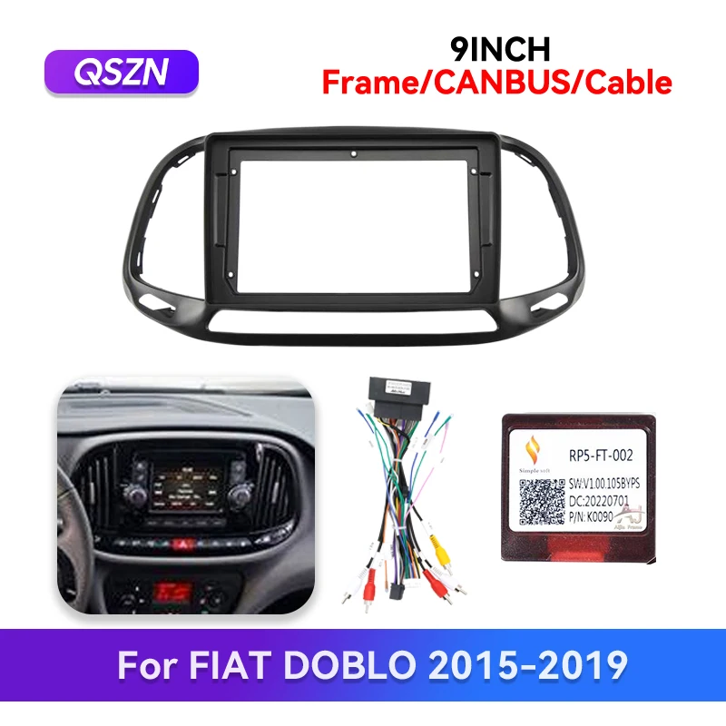 QSZN 2015-2019 For FIAT DOBLO Car Radio Fascia Frame 2Din MP5 Player Stereo Panel Cable Canbus Conecter Harness Wiring Plug
QSZN 2015-2019 For FIAT DOBLO Car Radio Fascia Frame 2Din MP5 Player Stereo Panel Cable Canbus Conecter Harness Wiring Plug