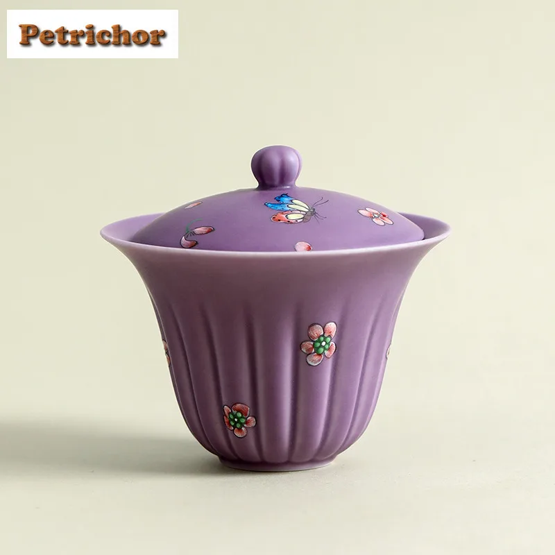 150ml Hand-painted Butterfly With Pot Bearing Holder Gaiwan Zen Tea Tureen Tea Bowl With Lid Kit Tea Maker Cover Bowl Tea Set
150ml Hand-painted Butterfly With Pot Bearing Holder Gaiwan Zen Tea Tureen Tea Bowl With Lid Kit Tea Maker Cover Bowl Tea Set