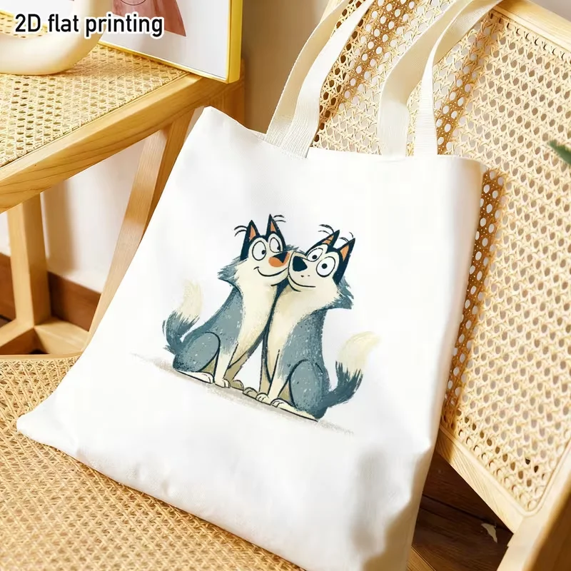 Cute Pair Husky Dogs Canvas Tote Bag Cartoon Puppy Illustration Print Reusable Shoulder Bag Dog Shopping Handbag For Women
Cute Pair Husky Dogs Canvas Tote Bag Cartoon Puppy Illustration Print Reusable Shoulder Bag Dog Shopping Handbag For Women