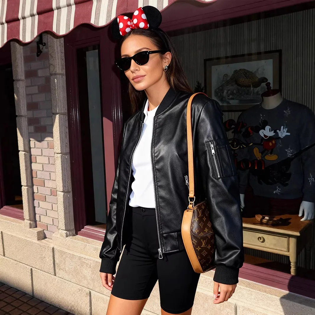 Женская кожаная куртка KIDCRKJ Highstreet, черная, с круглым вырезом, длинными рукавами, повседневная, для работы и отдыха
Женская кожаная куртка KIDCRKJ Highstreet, черная, с круглым вырезом, длинными рукавами, повседневная, для работы и отдыха