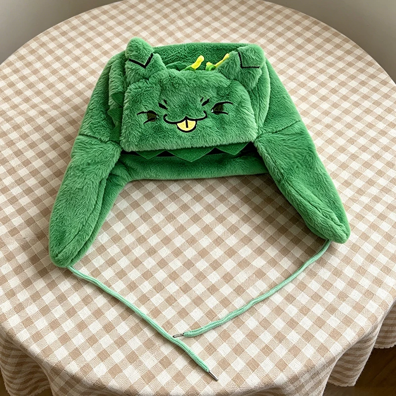 Y2K cute green dragon plush earmuffs | cartoon fans for men and women keep warm in winter Lei Feng hats
Y2K cute green dragon plush earmuffs | cartoon fans for men and women keep warm in winter Lei Feng hats
