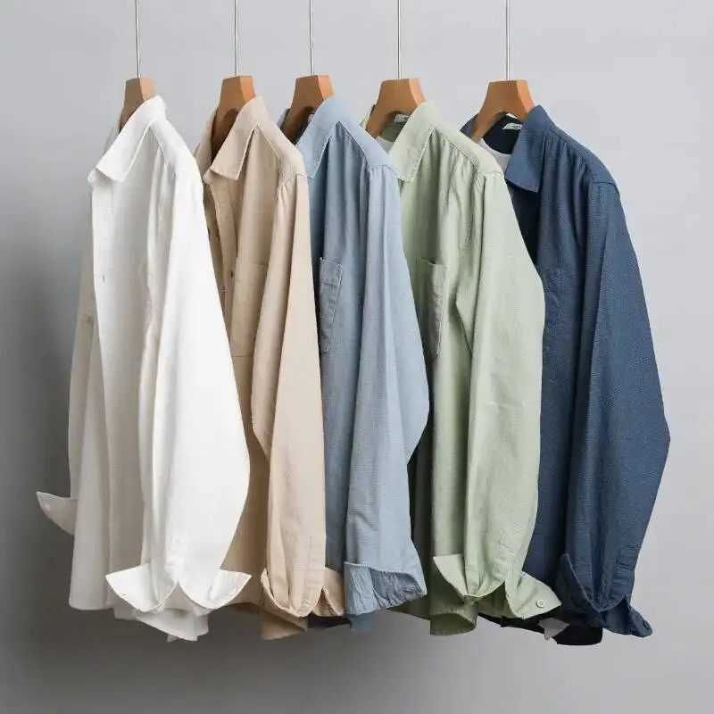 Men's Minimalist White Cotton Shirt Japanese Style Casual Long Sleeve Loose Fit Versatile Outerwear Comfortable Tops
Men's Minimalist White Cotton Shirt Japanese Style Casual Long Sleeve Loose Fit Versatile Outerwear Comfortable Tops