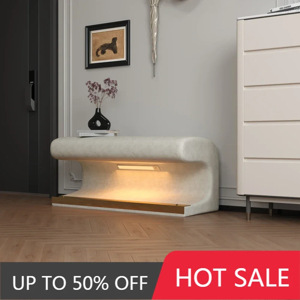 Entryway Bench, Shoe Bench with Solid Wood Frame Leather Upholstered Ottoman with LED Sensor Light for, Bedroom, end of Bed
Entryway Bench, Shoe Bench with Solid Wood Frame Leather Upholstered Ottoman with LED Sensor Light for, Bedroom, end of Bed